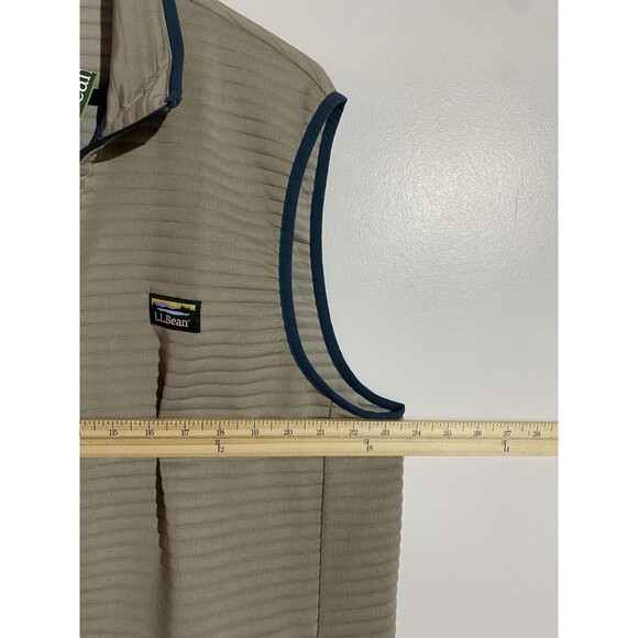NWT LL Bean Vest Mens L Tall Tan Blue Airlight Slightly Fitted Outdoor Hiking - Picture 8 of 10